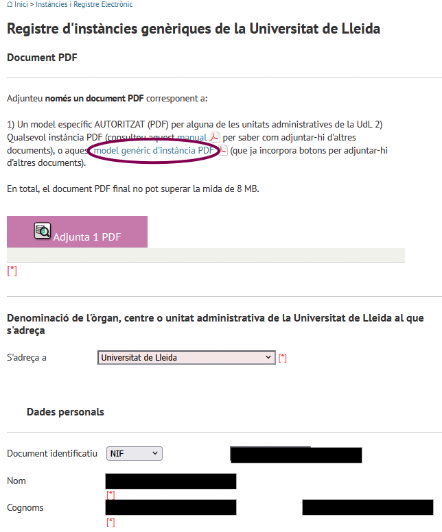 Instància Genèrica SS3